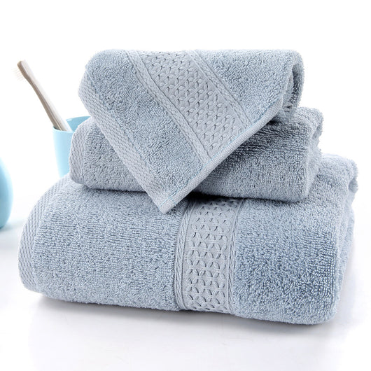 Juego de 3 Piezas Toallas de Algodón Pima con Pañuelo Jacquard Absorbente - Image 14