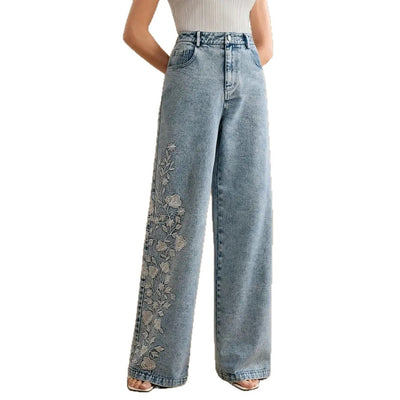 Pantalones Vaqueros Stretch Bordados para Talla Grande - Image 4