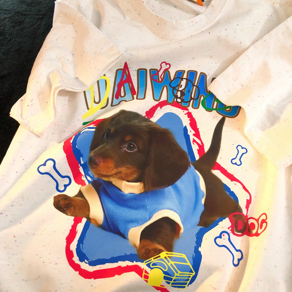 Playera Infantil con Diseño de Perrito Colorido