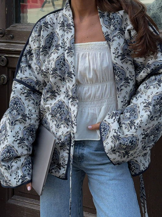 Chaqueta Estampada con Cordones para Mujer - Image 13