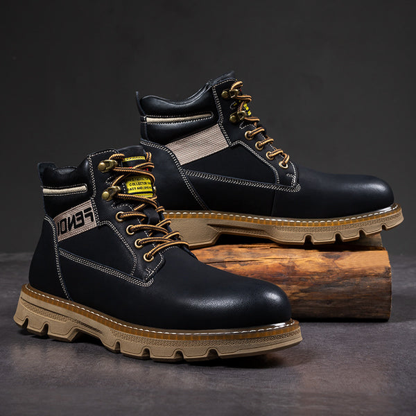 Botas de Trabajo Estilo Británico Caña Media para Hombre