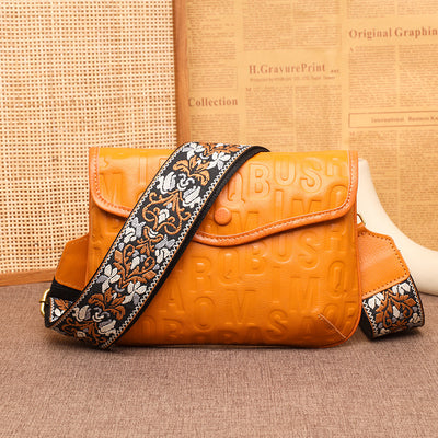 Bolso Retro Crossbody para Mujer con Correa Ancha y Letras - Image 9
