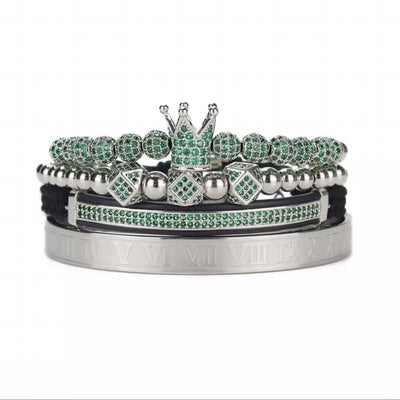 Pulsera Trenzada Poligonal con Letras Romanas - Image 12