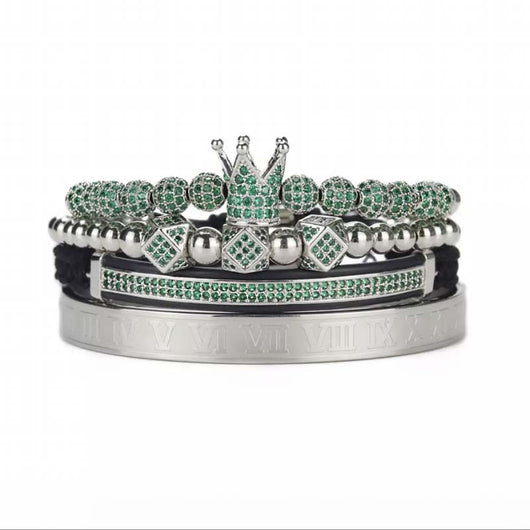 Pulsera Trenzada Poligonal con Letras Romanas - Image 12