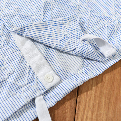 Camisa Casual Hombre Rayas y Cuadros Manga Larga Estilo Japonés Talla Grande - Image 4