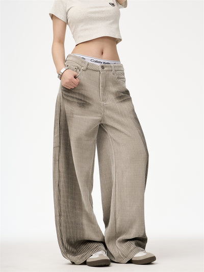 Pantalón Pana Ancho Casual de Pierna Recta - Image 3