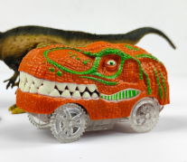 Juguete de Carrera en Pista Eléctrica Tiranosauro Dinosaurio Ensamblable con Simulación - Image 23