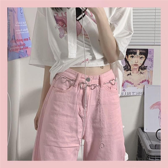 Jeans Rectos de Tiro Alto para Mujer