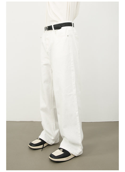 Jeans Retro Holgados con Cintura Elástica Estilo Coreano para Hombre - Image 17