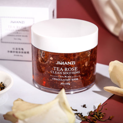 Gel Limpiador y Mascarilla Facial de Té Negro y Rosa 100g - Image 10