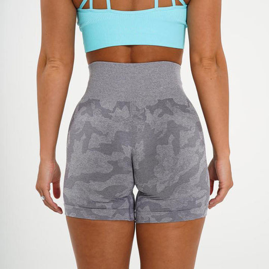 Shorts Deportivos Mujer Camuflaje Jacquard sin Costuras - Image 15