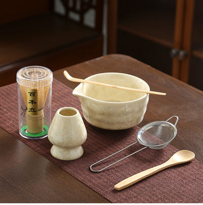 Juego de Té Matcha Kung Fu Estilo Japonés con Acabado Cristalino - Image 26