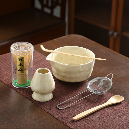 Juego de Té Matcha Kung Fu Estilo Japonés con Acabado Cristalino - Image 26