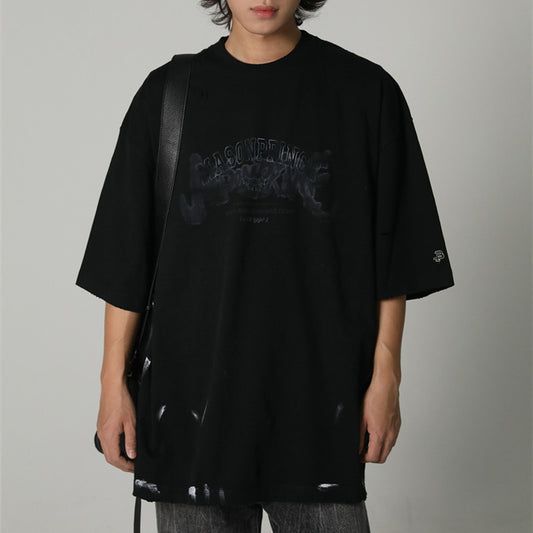 Camiseta Estampada de Algodón Peinado Doble Hilo para Hombre