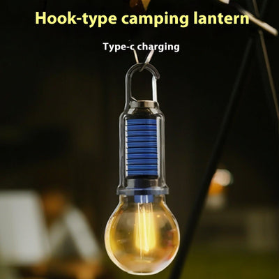 Lámpara Solar de Camping con Gancho y Carga USB - Luz Tungsteno Portátil - Image 3