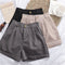 Shorts Casuales de Pierna Ancha en Colores Lisos