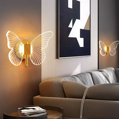 Lámpara de Pared Mariposa Lujo Minimalista para Dormitorio - Image 4