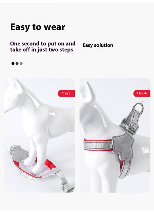 Arnés de Pecho para Perro con Cuerda de Mano - Chaleco de Control Suave - Image 12