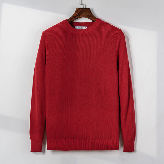 Suéter Tejido Cuello Redondo para Hombre - Pullover Otoño - Image 7