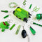 Set de 16 Llaveros Verdes con Anilla Fija