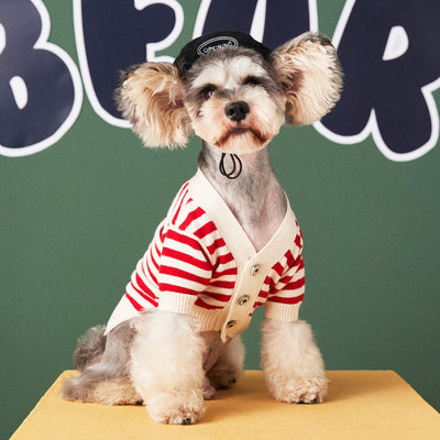 Suéter Cardigan a Rayas para Perros Pequeños - Image 9
