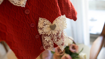 Cardigan Infantil con Moño de Encaje - Image 10