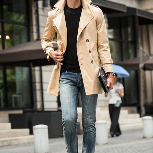 Abrigo Trinchera Casual para Hombre Largo Medio - Image 2