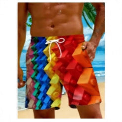 Shorts Casuales con Estampado Geométrico para Hombre - Image 5