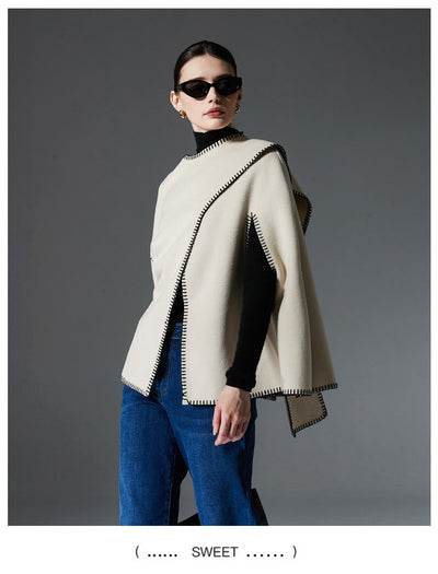 Capa Reversible de Lana Doble Faz con Bufanda Integrada - Image 18