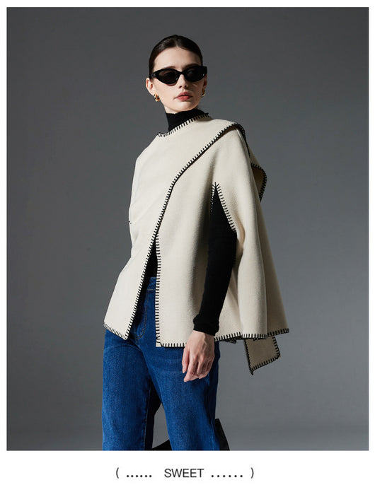 Capa Reversible de Lana Doble Faz con Bufanda Integrada - Image 18