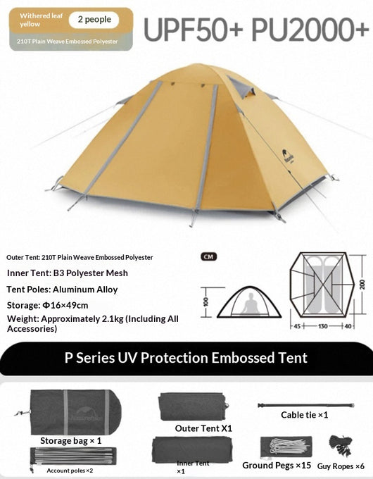 Tienda de Campaña Ultraligera para 1 o 2 Personas - Acampar y Senderismo - Image 2