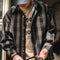 Camisa Abrigo Cuadros Retro Americana Hombre