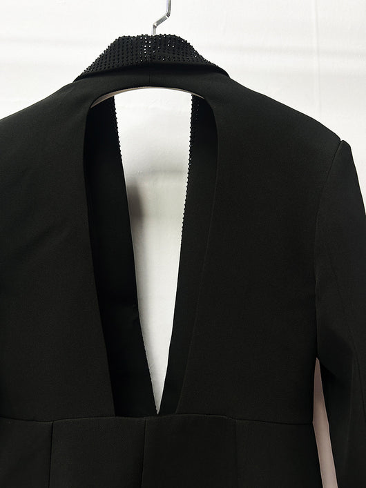 Blazer Elegante Verde Esmeralda con Escote Profundo y Bordado Artesanal - Image 23
