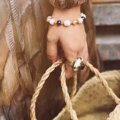 Anillo Vintage de Ágata Natural con Abeja para Hombre y Mujer - Image 30