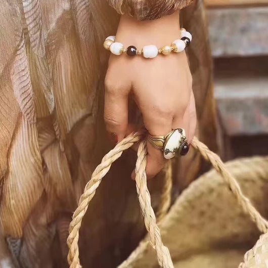 Anillo Vintage de Ágata Natural con Abeja para Hombre y Mujer - Image 30