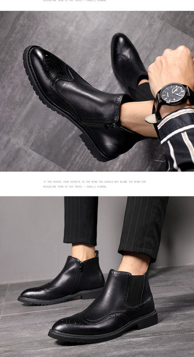 Botas de Cuero Casual Elegantes Talla Grande - Diseño Cruzado Moderno - Image 12