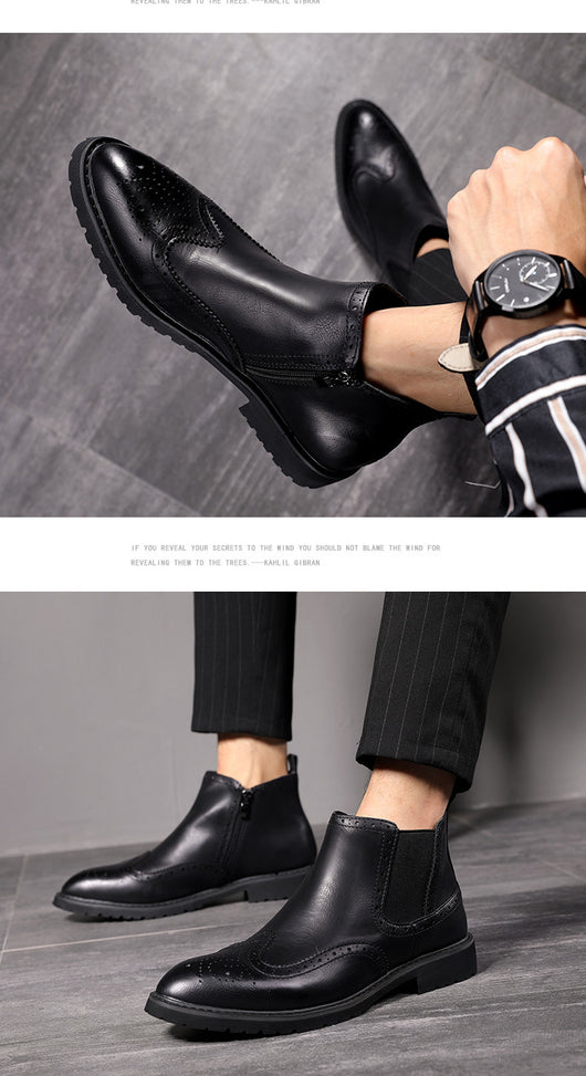 Botas de Cuero Casual Elegantes Talla Grande - Diseño Cruzado Moderno - Image 12