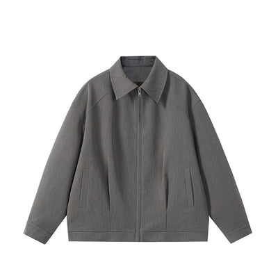 Chaqueta Versátil con Cierre de Cremallera - Estilo Japonés Minimalista Negro - Image 4