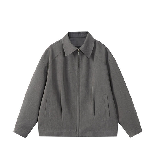 Chaqueta Versátil con Cierre de Cremallera - Estilo Japonés Minimalista Negro - Image 4