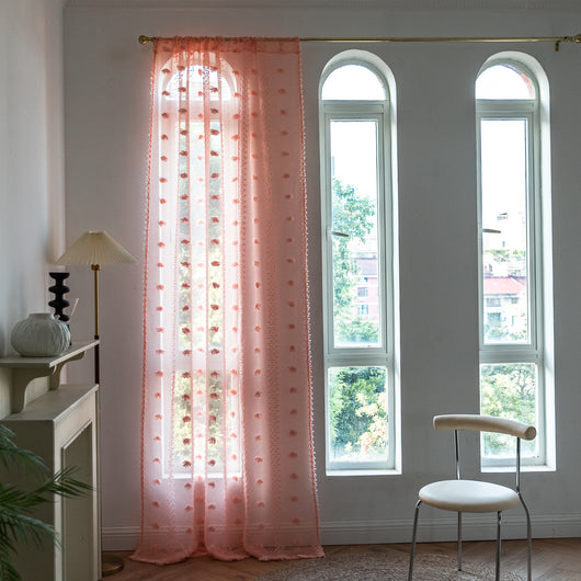 Cortinas Bohemias Texturizadas con Bordado Floral - Image 33