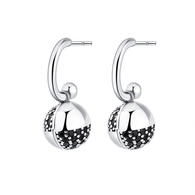 Aretes de Plata 925 Diseño Esfera de Deseos con Circonita - Image 5