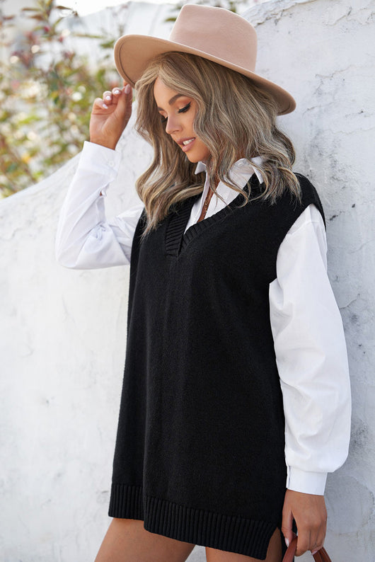 Chaleco Tejido Liso para Mujer - Estilo Casual y Versátil - Image 4