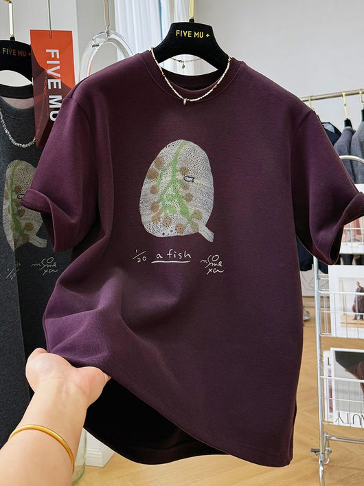 Playera Corta Estilo Occidental Púrpura Gruesa Premium - Image 18