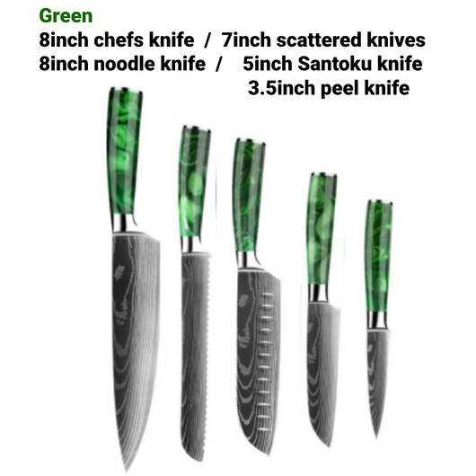 Cuchillo de Chef 8 Pulgadas con Mango de Resina Azul - Image 16