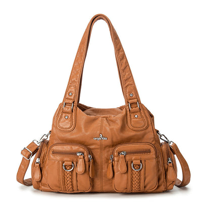 Bolsa Mensajera Casual Coreana de Color Liso - Image 37