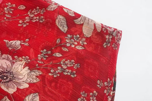 Blusa de Gasa con Hilo Dorado e Insertaciones de Cinta - Image 12