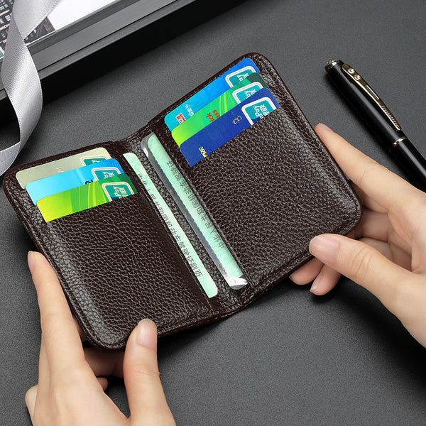 Cartera Ejecutiva de Cuero para Tarjetas Bancarias