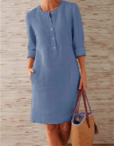 Vestido Largo de Algodón y Lino - Image 15