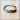 Round Blue Turquoise Beaded Bracelet on Copper Feather 810t