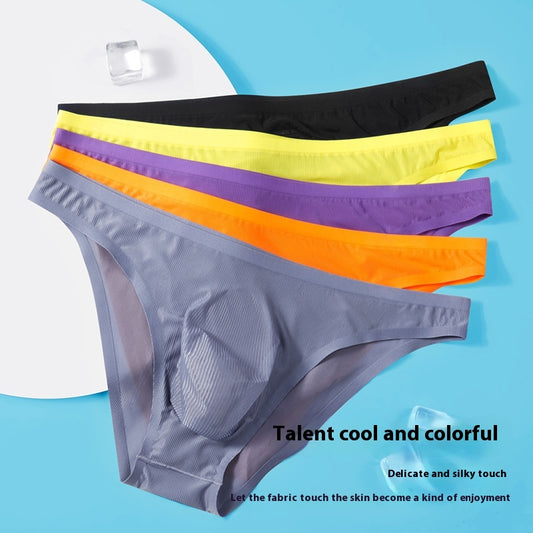 Calzoncillos de Seda de Hielo Translúcidos Ultra Delgados sin Costuras para Hombre